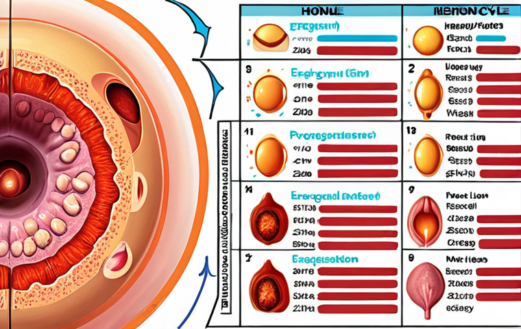 **
A vibrant illustration depicting the female menstrual cycle with visual representations of hormone fluctuations (estrogen and progesterone) influencing mood, energy, and appetite. Consider depicting a calendar or chart to show the timeline.
**