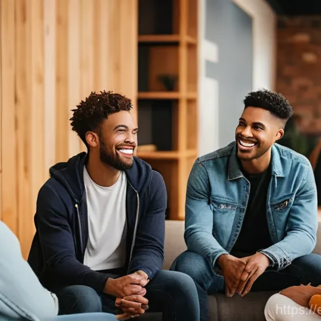 성교육과 성적 건강 - A vibrant and inclusive scene depicting a group of young adults (early 20s, diverse ethnicities) and...