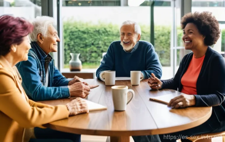 성교육과 노인의 성 - **Prompt:** A vibrant and joyful image of an older couple, in their late 70s to early 80s, sharing a...