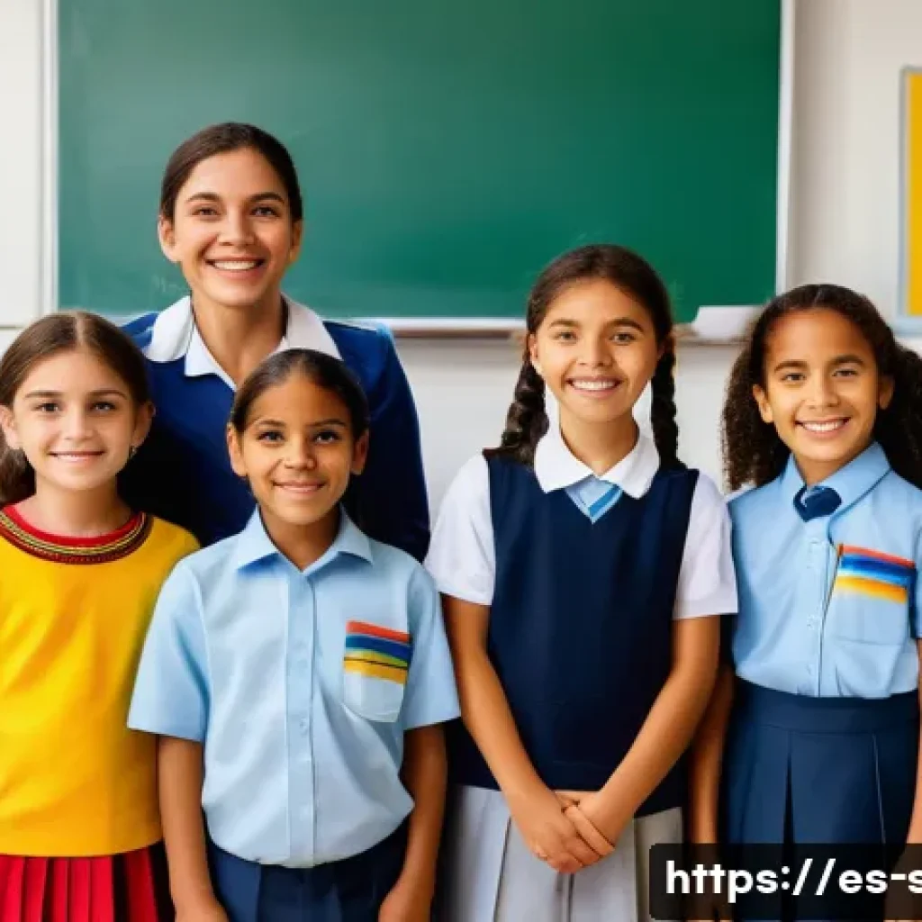 성교육과 성소수자 - A vibrant classroom scene in a Spanish-speaking country, featuring diverse children aged 6 to 12 eng...
